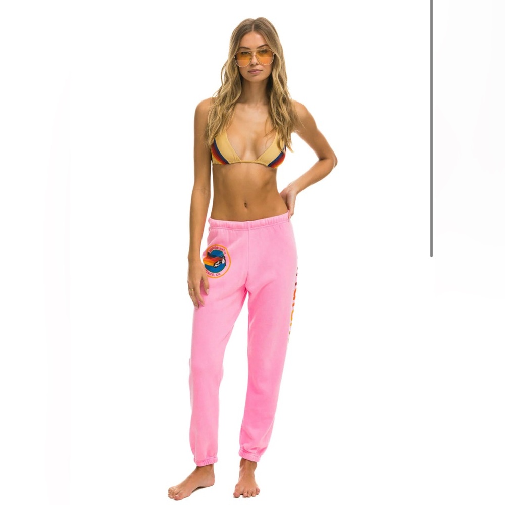 Aviator Nation neon pink sweatpants